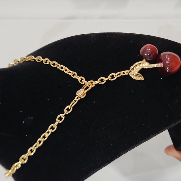 🍒 🔹️Piper K 🔹️ Beautiful  Cherry Fruity Pendant 19 " Necklace ✨️🍒 - Picture 5 of 6